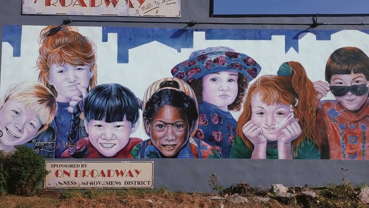 A colourful mural of children, from Fusion Children